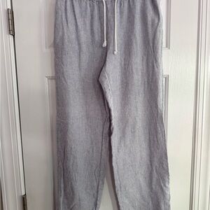 Aeropostale Blue and White Stripped Women’s Linen Pants Small